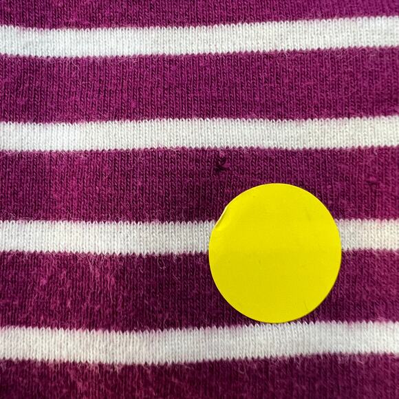 Jones New York (M) Purple White Striped  Rolled Cuff 1/2 Sleeve Boat Tee Shirt - Picture 6 of 7